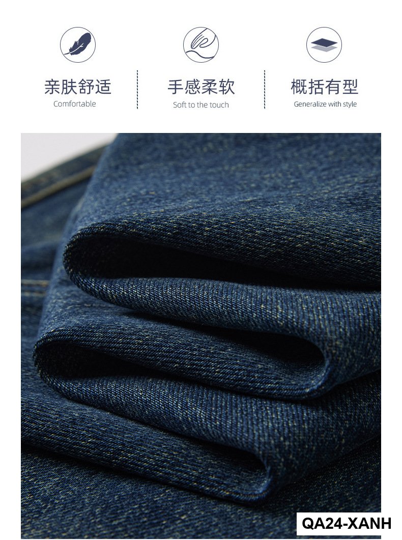 quần jeans ống rộng phong cách retro cho namcleanfitMàn lỏng lẻo2025Quần ống đứng thương hiệu thời trang Mỹ mới mùa thu