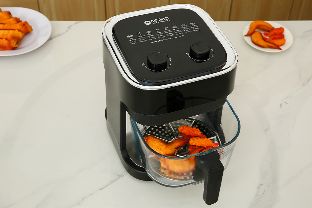 Nồi chiên không dầu lòng thuỷ tinh Mishio MK373 không lo bong tróc chống dính_thumbnail_24
