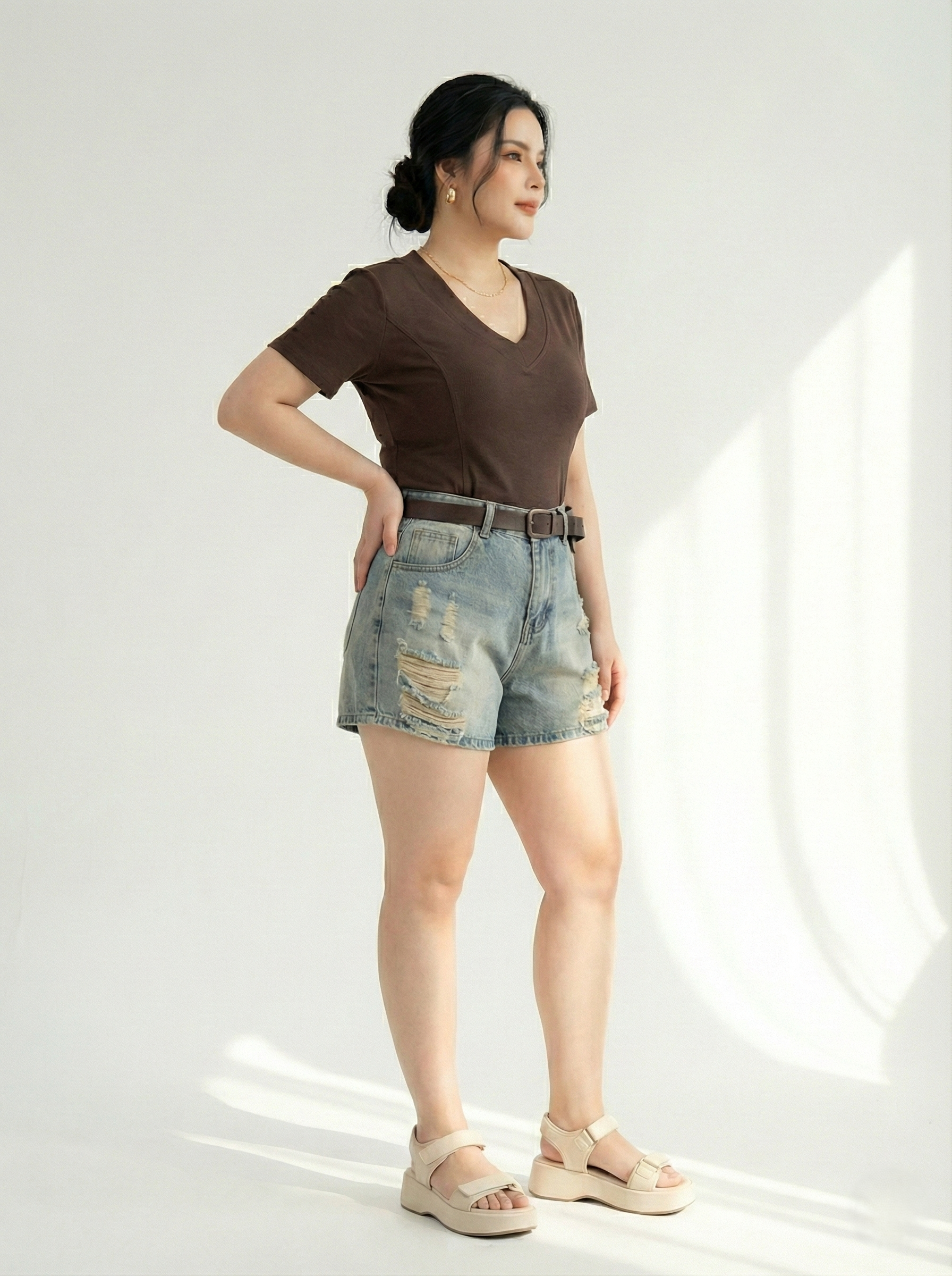 BIGSIZE NỮ- Quần short ngắn thêu ngựa T-QSJ1311_thumbnail_10