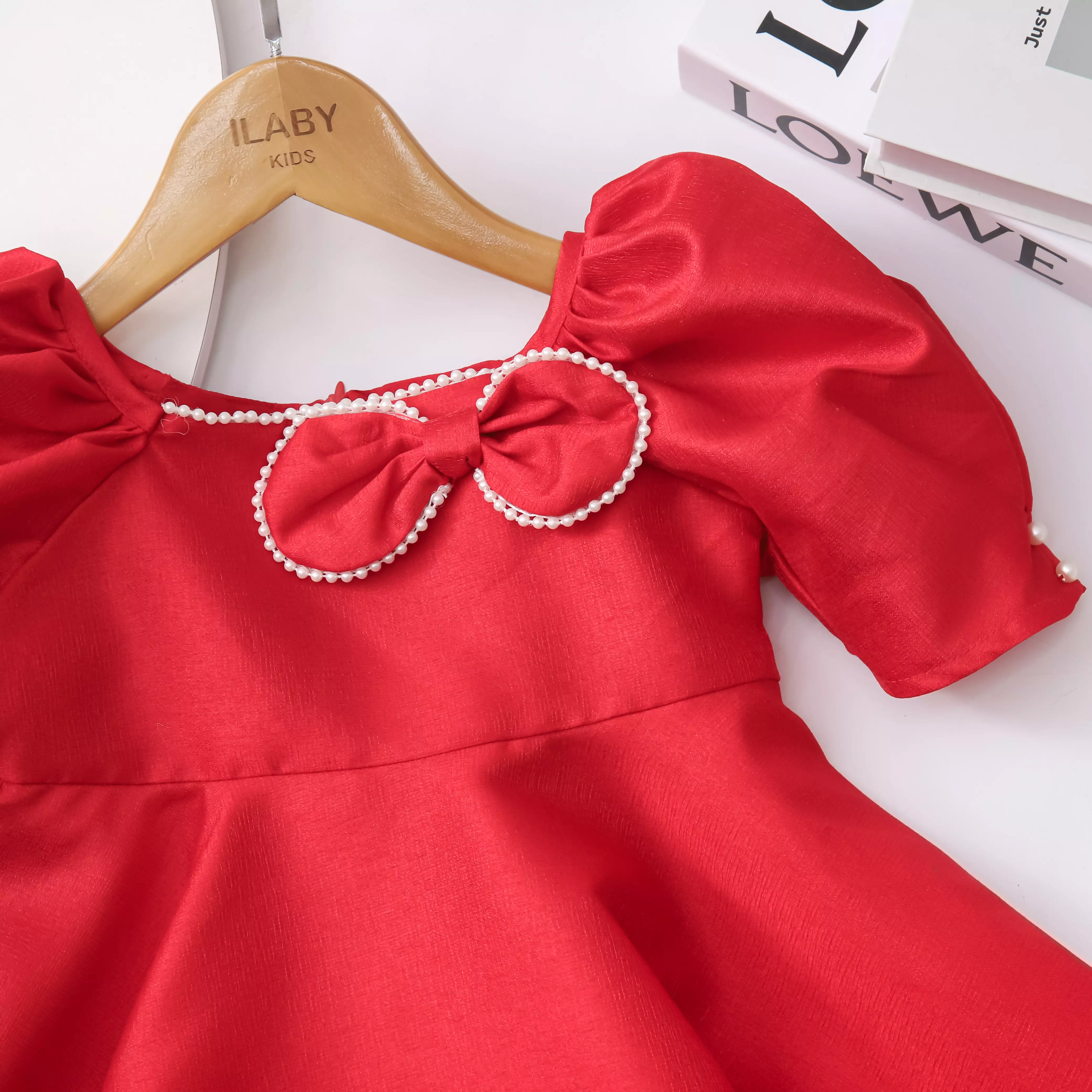 Váy tafta cổ vuông nơ ngực_thumbnail_8