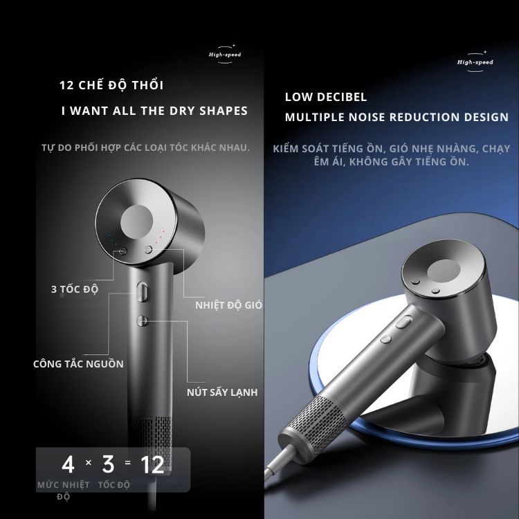 Máy Sấy Tóc Tốc Độ Cao Kachi MK428 ION (110.000 vòng/phút) - Sấy Nhanh, Chăm Sóc Tóc Ion Âm, Kiểm Soát Nhiệt NTC_thumbnail_6