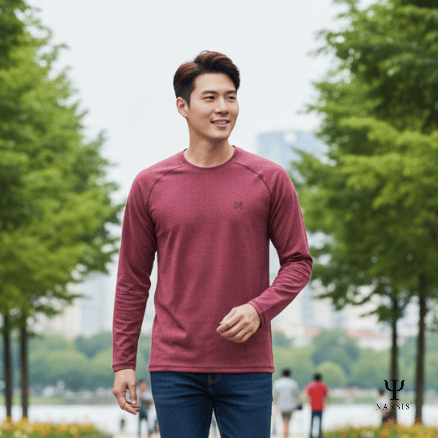 ÁO NAM GIỮ NHIỆT D7076 NARSIS PE NHẸ, THOÁNG KHÍ, THẤM MỒ HÔI, CHẤT LIỆU BỀN, CHỐNG NẮNG_thumbnail_4