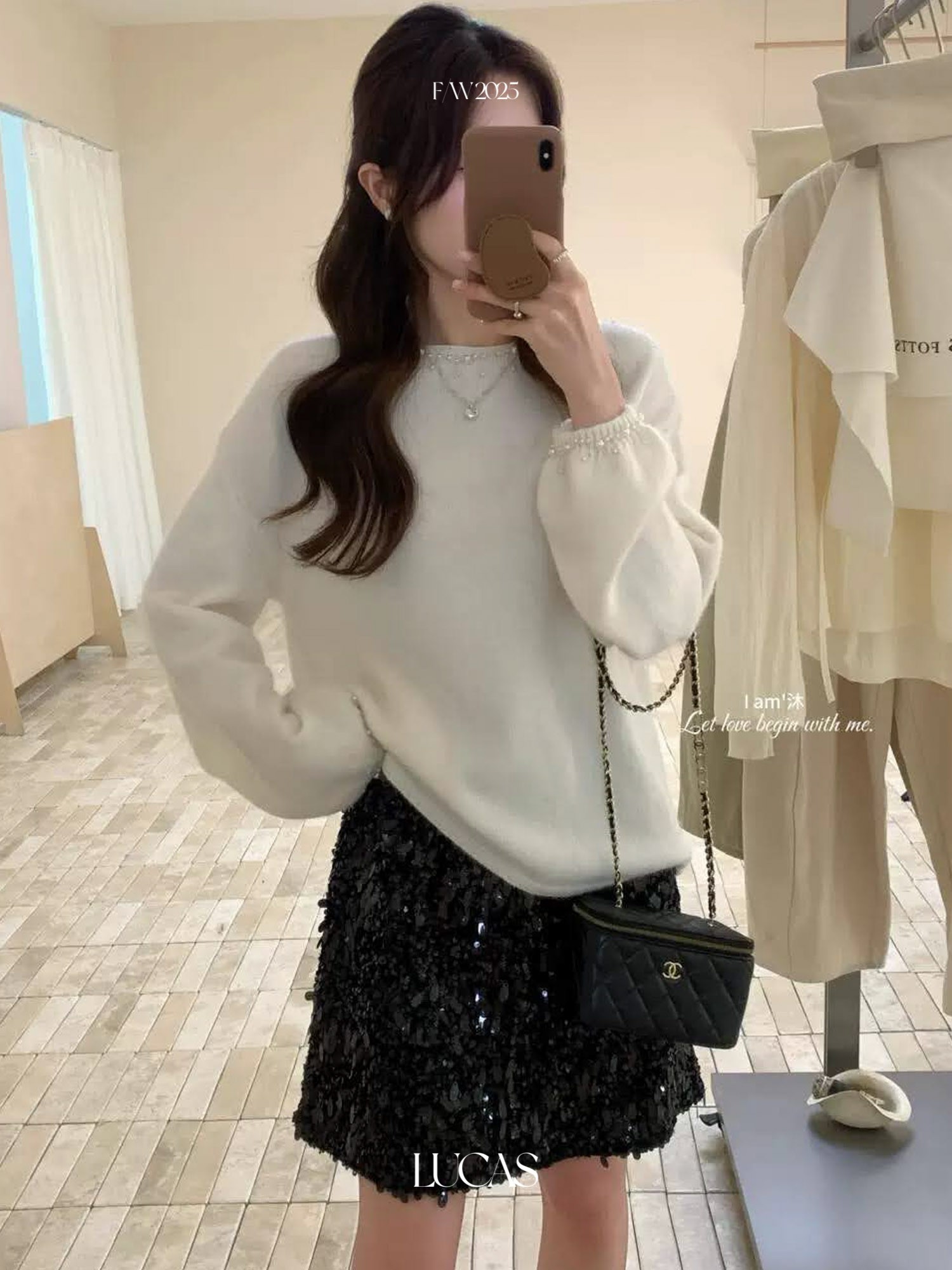 Lucas - Chân váy nhũ dáng mini MICLL