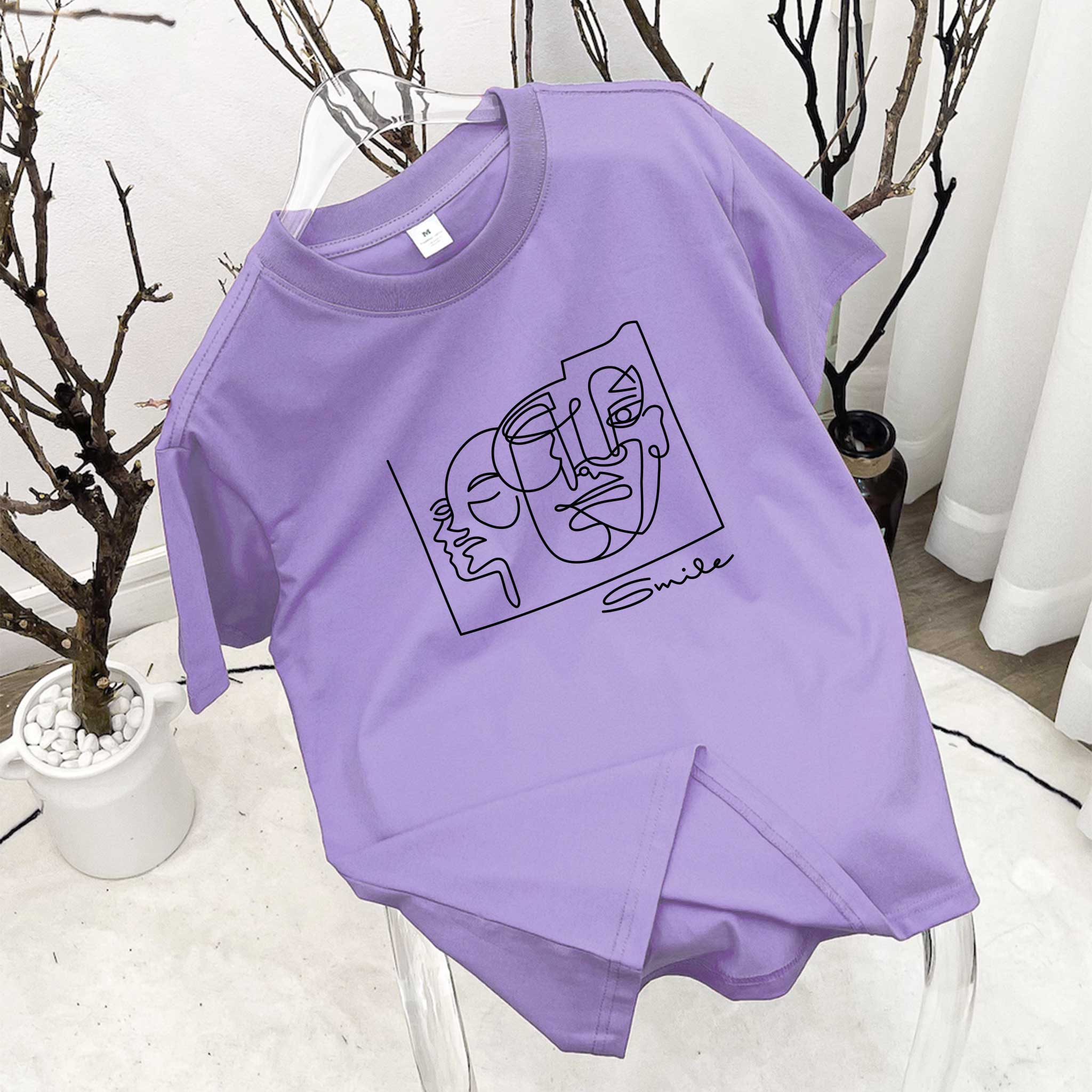 Áo thun nữ form vừa regular tôn dáng ARD1519 Miucho Chic chất vải cotton co giãn tay ngắn in artwork_thumbnail_9