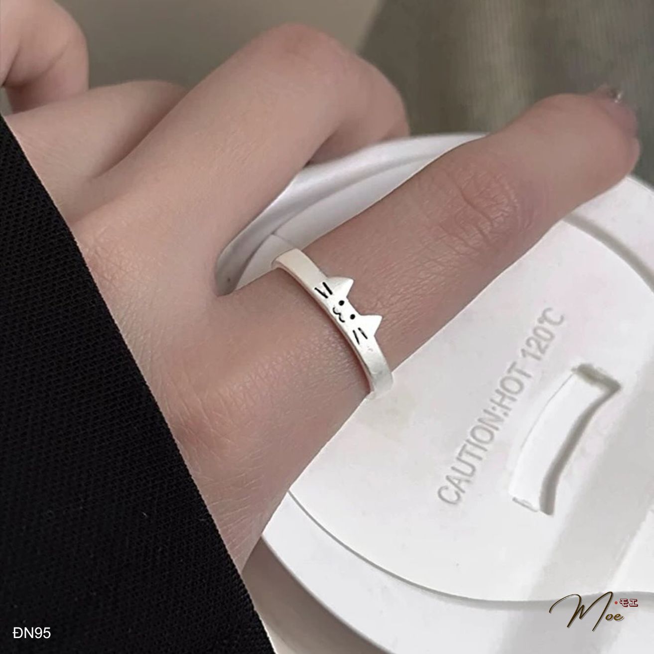 ĐN95 - Nhẫn đôi Couple Dog and Cat cute (có size)_thumbnail_3