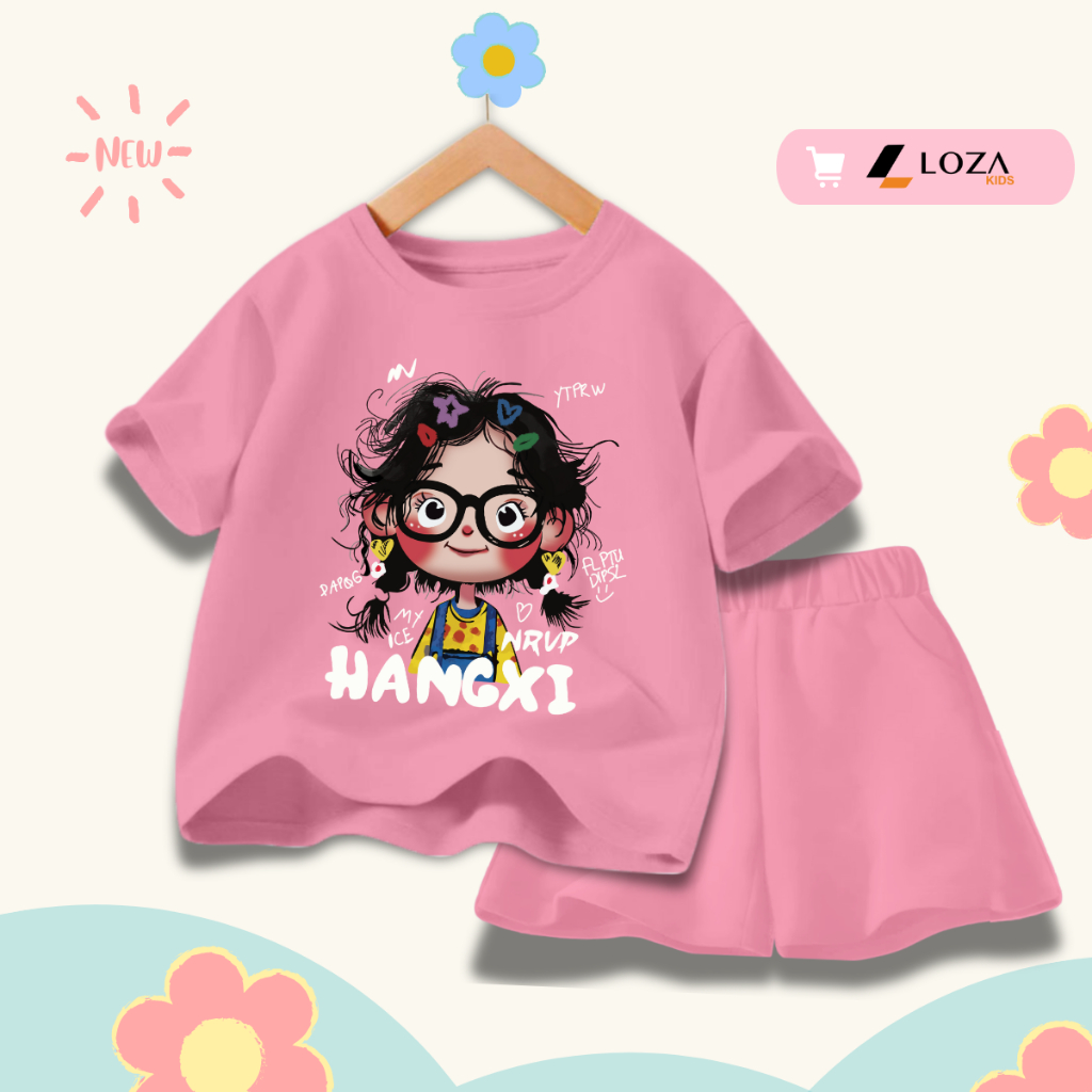 Bộ đồ bé gái in hình 'Cô gái hangxi' -  Loza Kids SB353_thumbnail_1