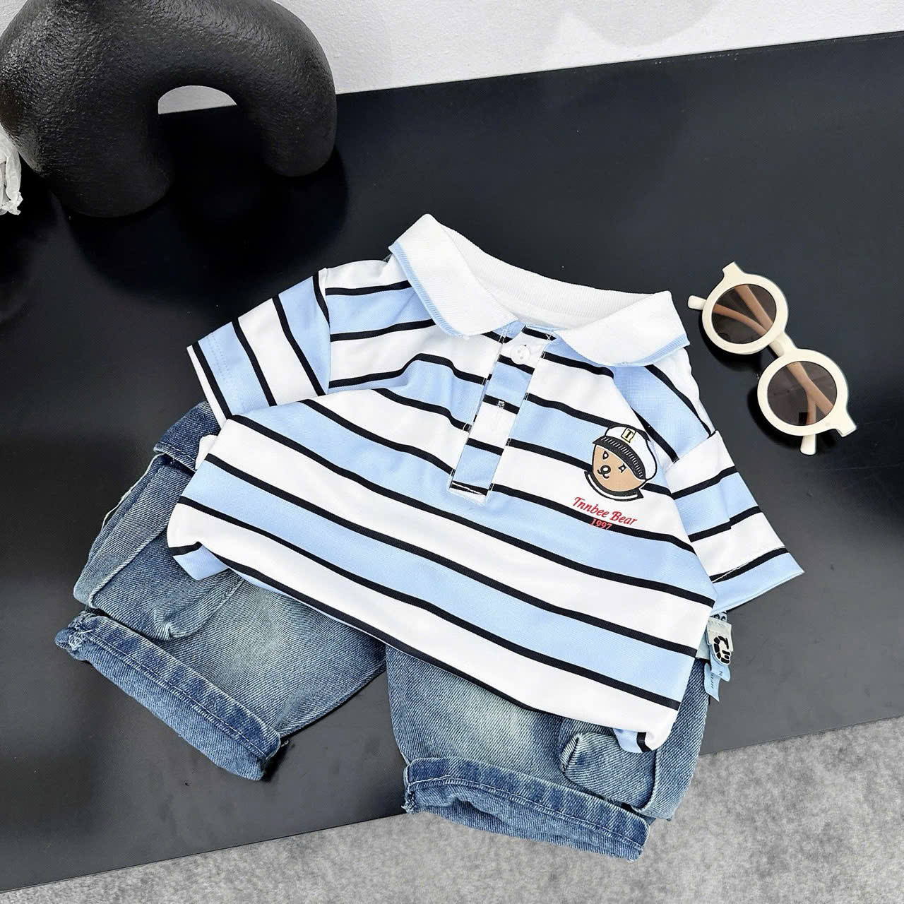 R89 BỘ POLO QUẦN BÒ TNNBEE BEAR 1997- A116.820