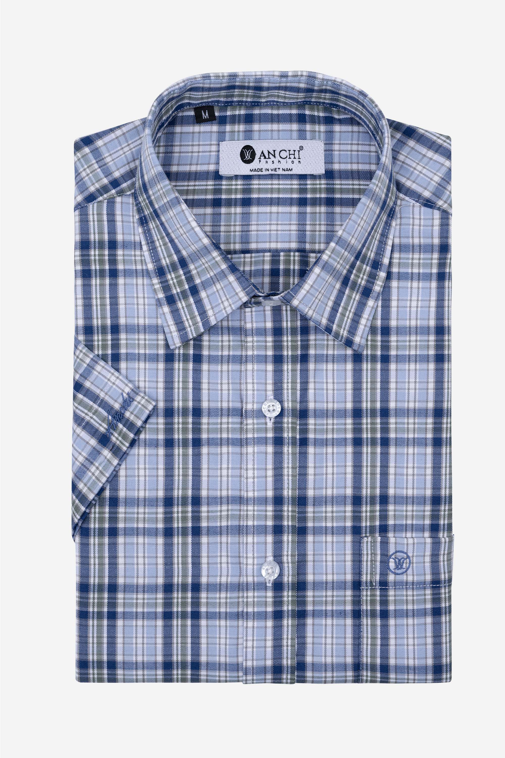 Áo Sơ Mi Caro Cộc Tay Nam Trung Niên Sợi Tre Khử Mùi Chống Nhăn D27_thumbnail_36