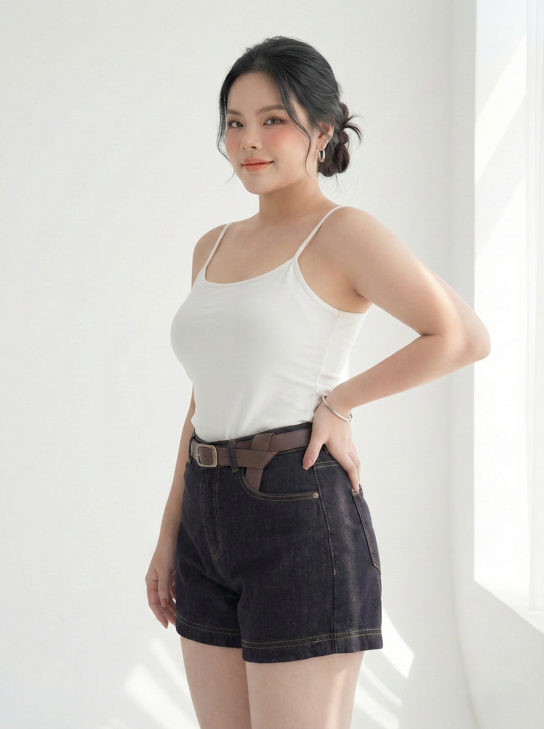 Quần short jean thêu chữ bigsize QSJ1308 dành cho nàng từ 55-90kg_thumbnail_11
