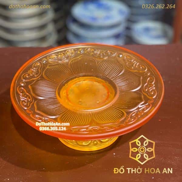 Mâm Bồng Lưu Ly Bọc Đồng
