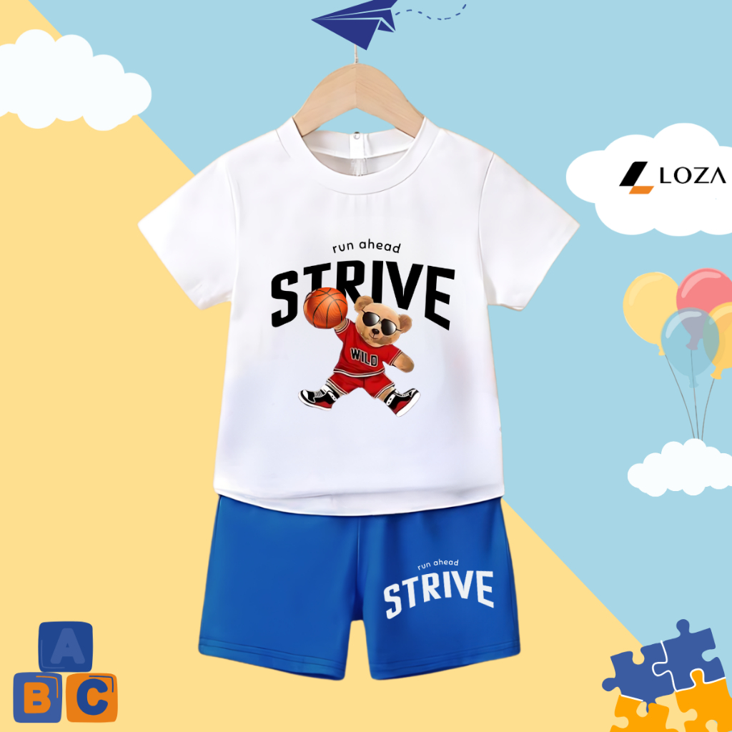 Bộ quần áo bé trai in hình 'Gấu Strive' - Loza Kids SB285_thumbnail_3