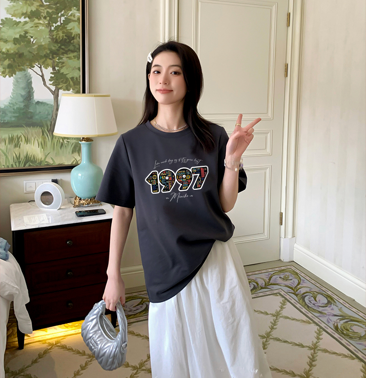 Áo thun nữ in năm sinh 1997 form vừa regular vải cotton 4c thoáng mát ARD1784 Miucho Chic in mix_thumbnail_4