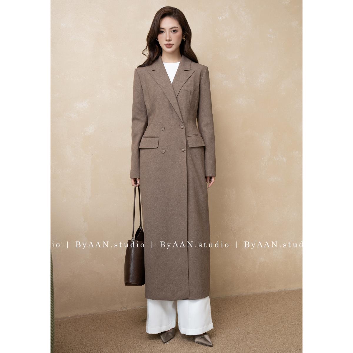 Măng tô dạ dáng dài