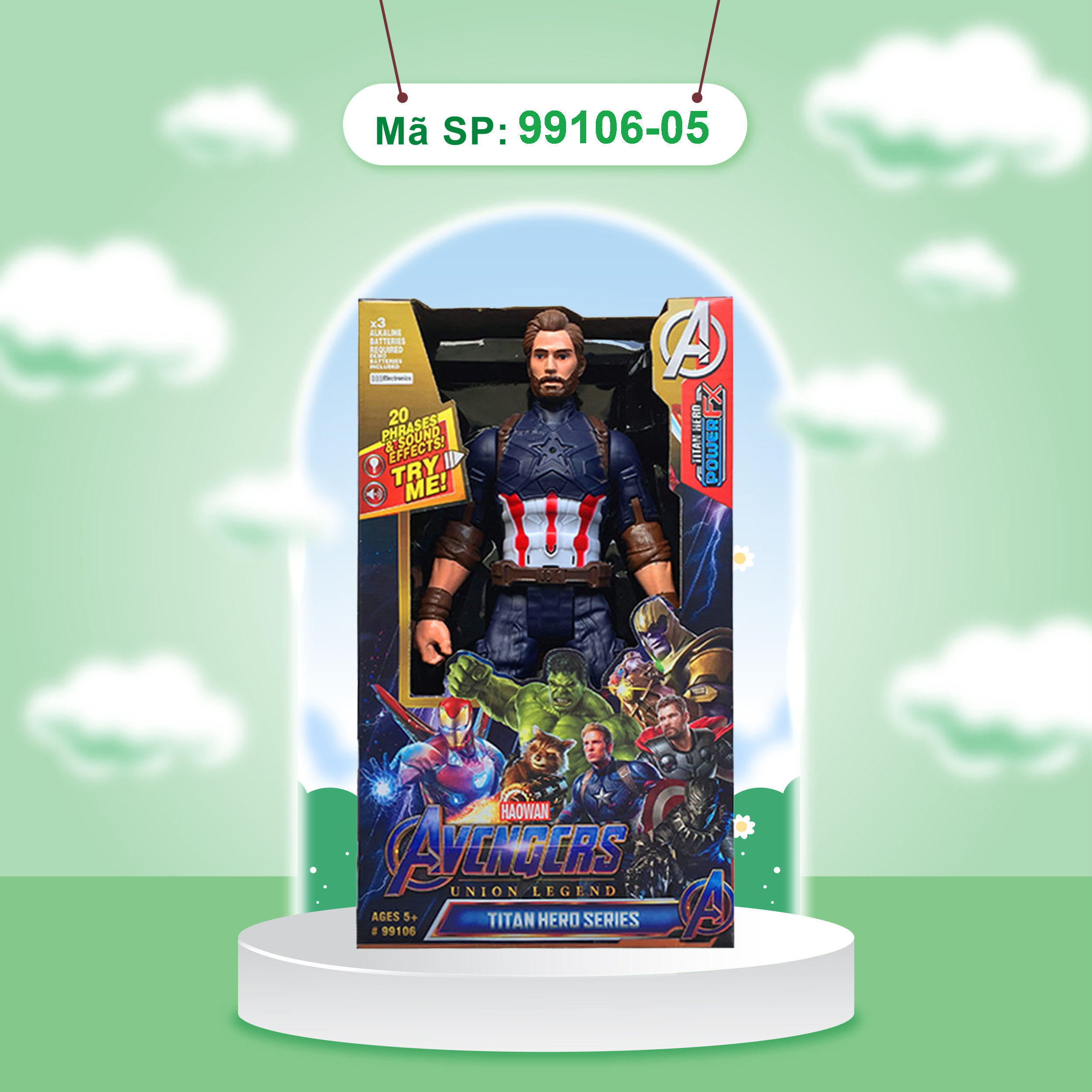 Mô hình nhân vật Captain American (Có pin)_thumbnail_2