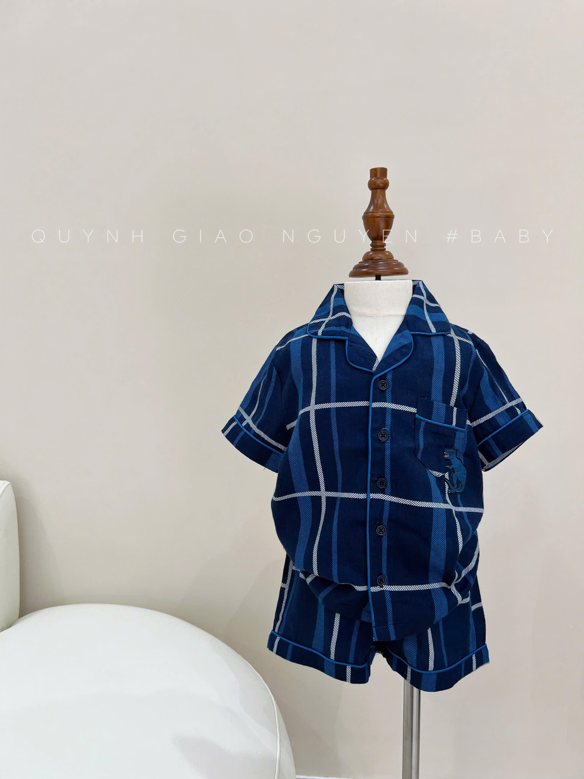 Set bộ đùi pijama bé trai ( TRẮNG )_thumbnail_7