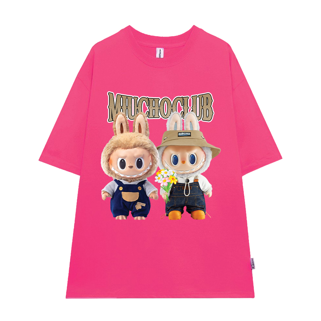 Áo phông labubu form rộng nhiều màu ATD1448 Miucho vải cotton cổ tròn in mix_thumbnail_11