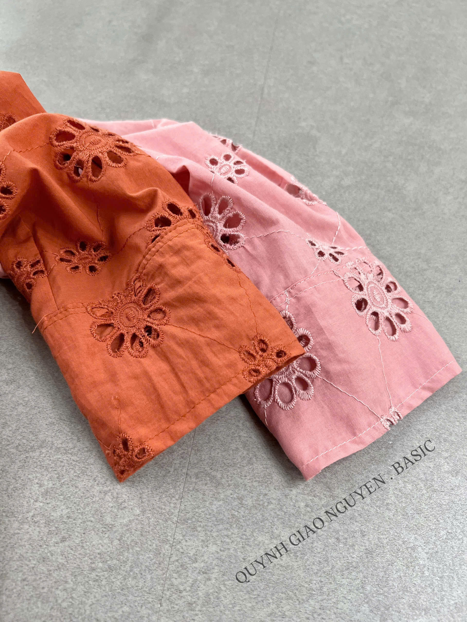 Set sơ mi đục lỗ ZÁ RÀ ( CAM ĐẤT )_thumbnail_2