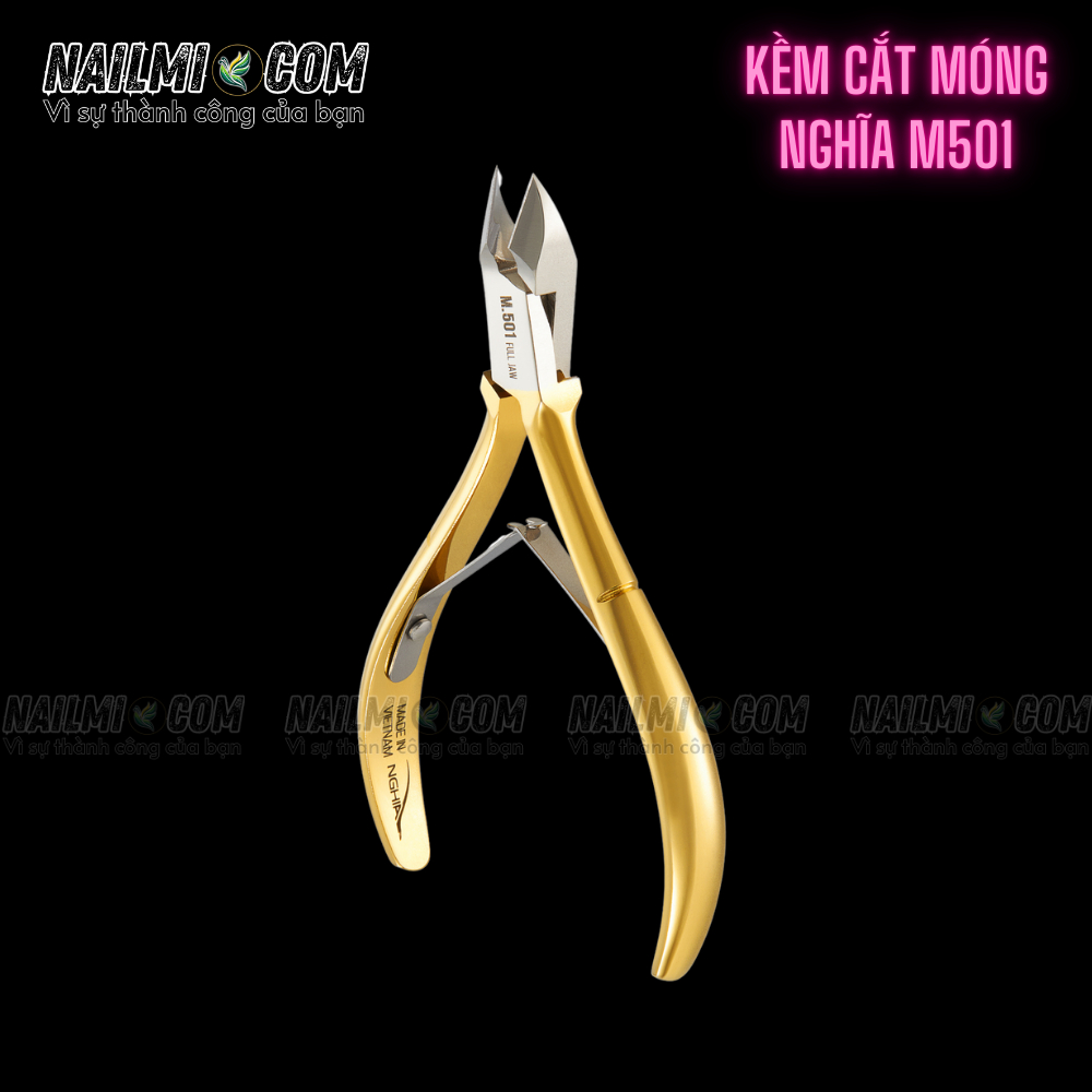 Kềm cắt móng Kềm Nghĩa thép chuyên dụng mạ vàng M.501 Thép carbon, an toàn cho người dùng_thumbnail_2