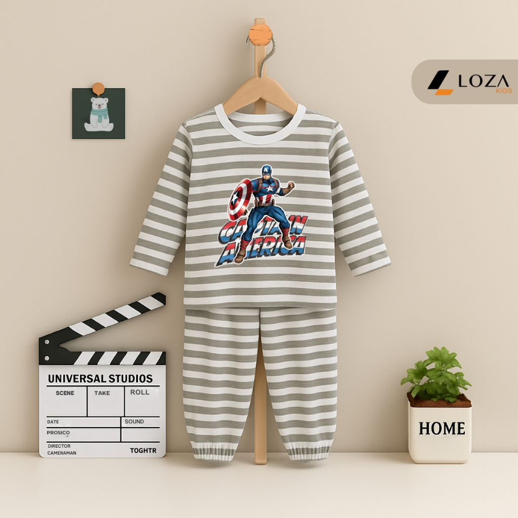 Bộ Thu -Đông kẻ bé trai in hình CAPTION - Loza Kids TK561-562_thumbnail_7