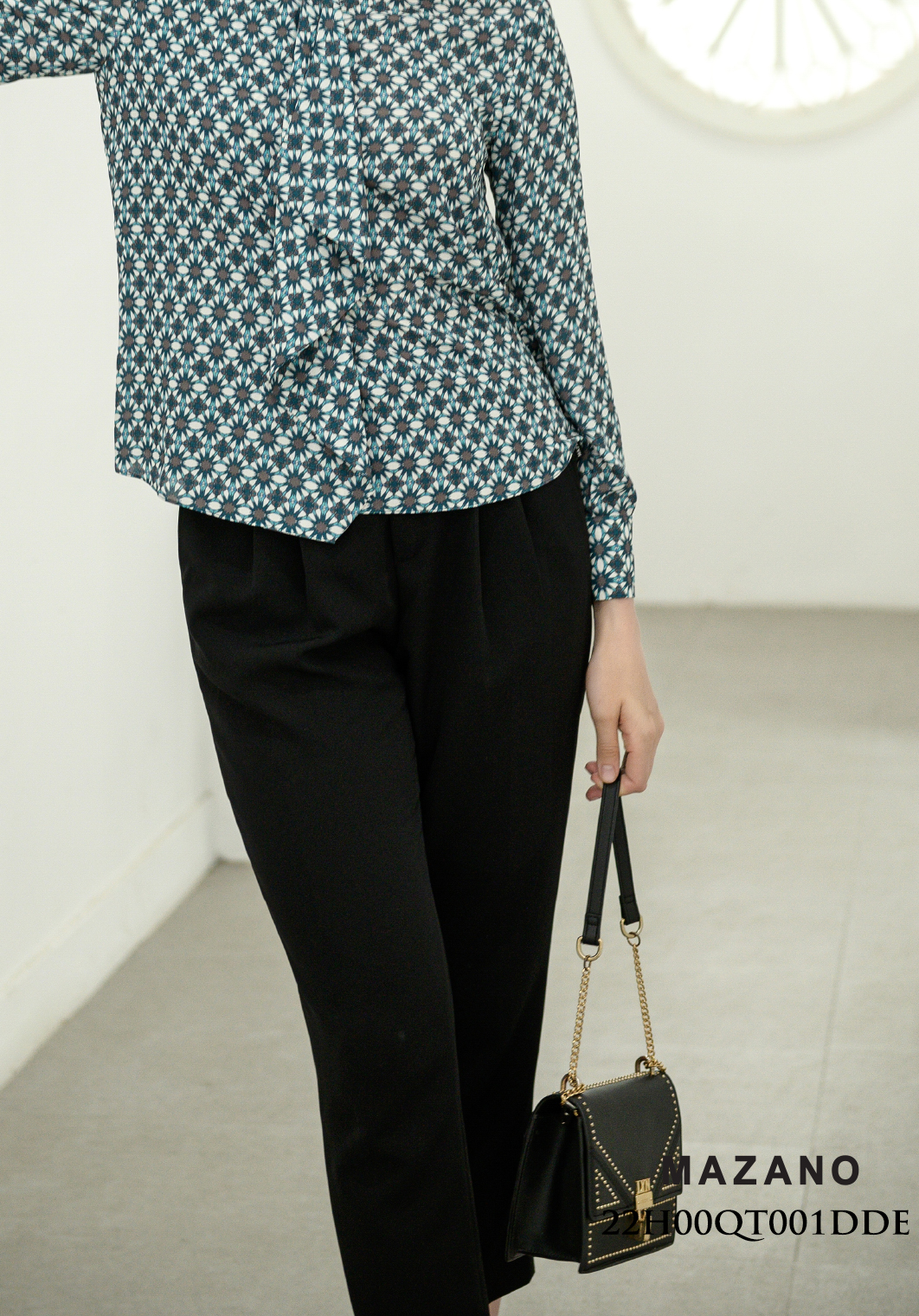 Quần Baggy cạp tiêu chuẩn vải Tuytxi dày màu đen_thumbnail_3