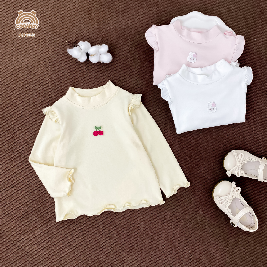 Áo dài BE ĐẬM bèo sóng phối cherry_thumbnail_2