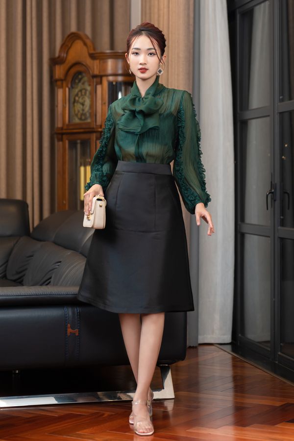 Chân váy Tafta xòe màu ĐEN - Kane Skirt_thumbnail_0