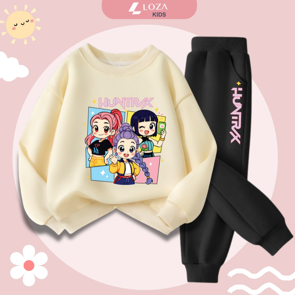 Set bộ nỉ bé gái in hình nhóm nhạc Huntrix - Loza Kids BI543_thumbnail_1
