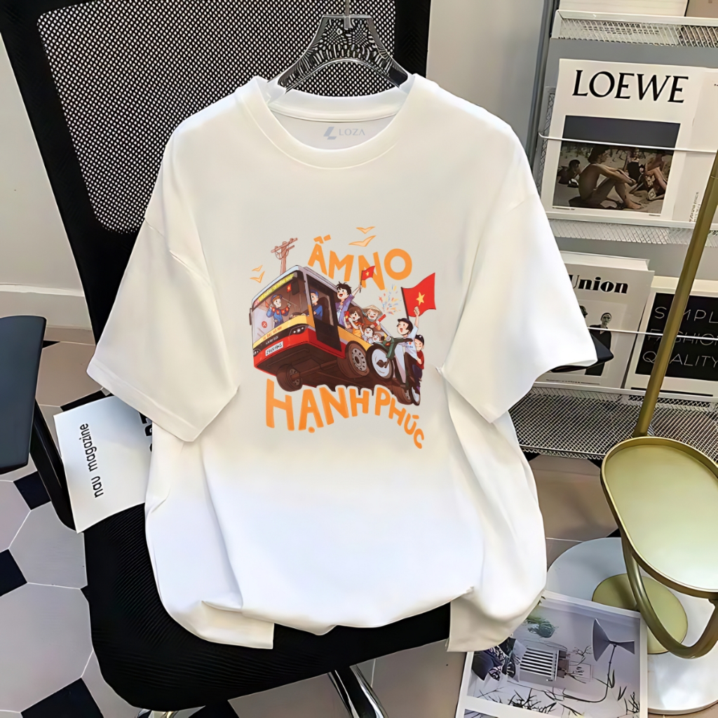 [Form rộng] Áo thun in hình 