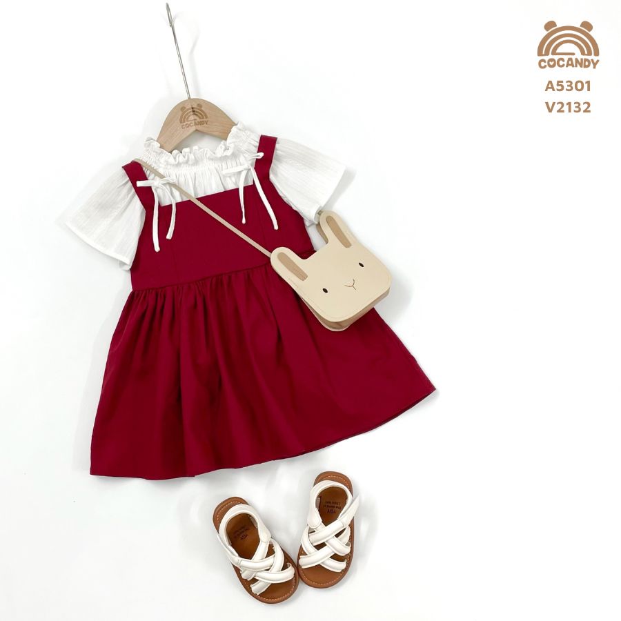 Váy yếm 2 dây ĐỎ dây buộc_thumbnail_2