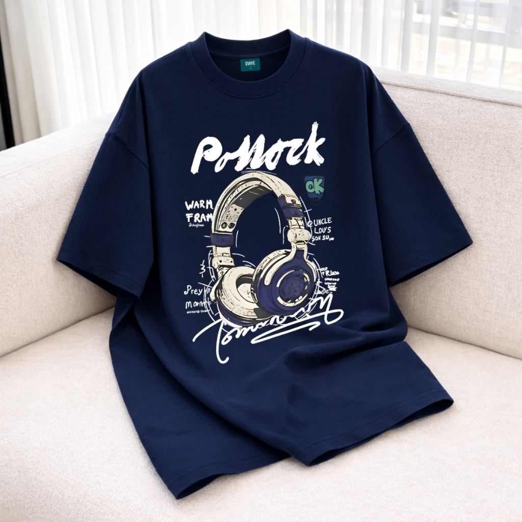 Áo thun unisex UX30-1182 PONOCK hình tai nghe dáng oversized local brand WETEE_thumbnail_6