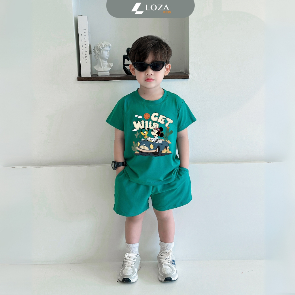 Bộ đồ cho bé trai in hình 'Mickey Get Wild'-  Loza Kids SB380_thumbnail_5