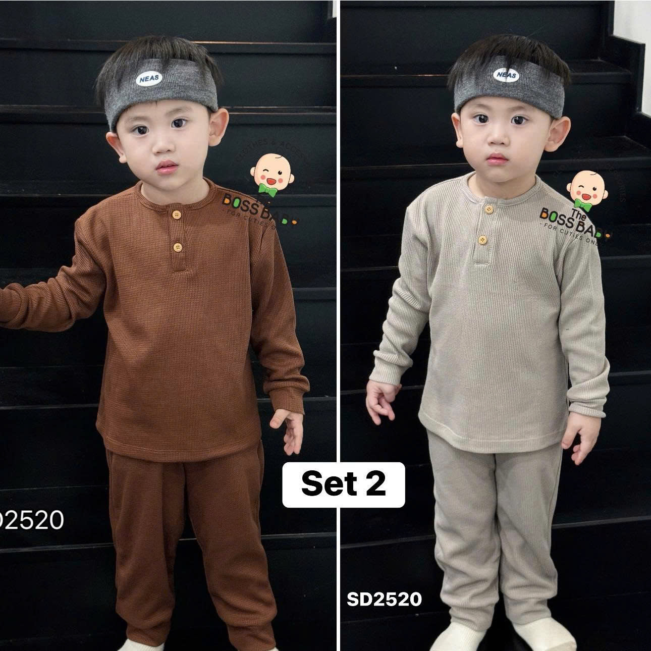 Set bộ tổ ong trơn cúc cổ tròn_thumbnail_2