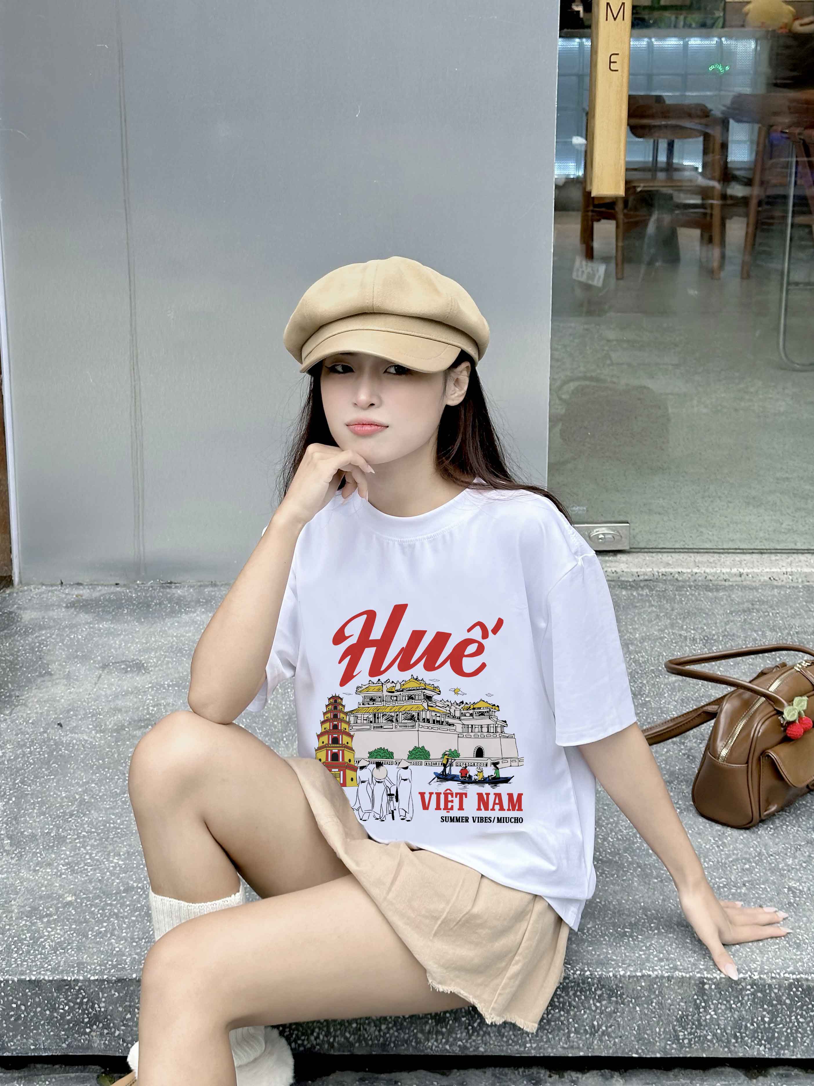 Áo thun du lịch Huế ATD1265 Miucho vải cotton thoáng mát in mix_thumbnail_5