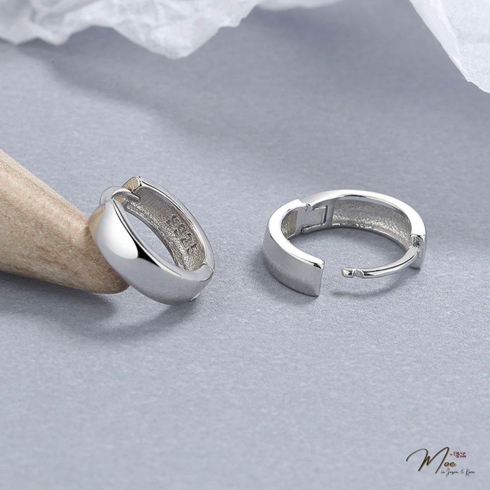 K216 - Khuyên tai bấm bản to viền nhám_thumbnail_2