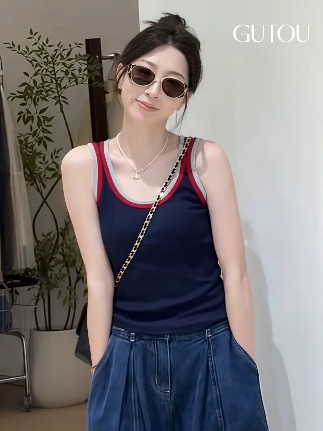 [ GUTOU ] Áo Ba Lỗ Basic Viền Màu