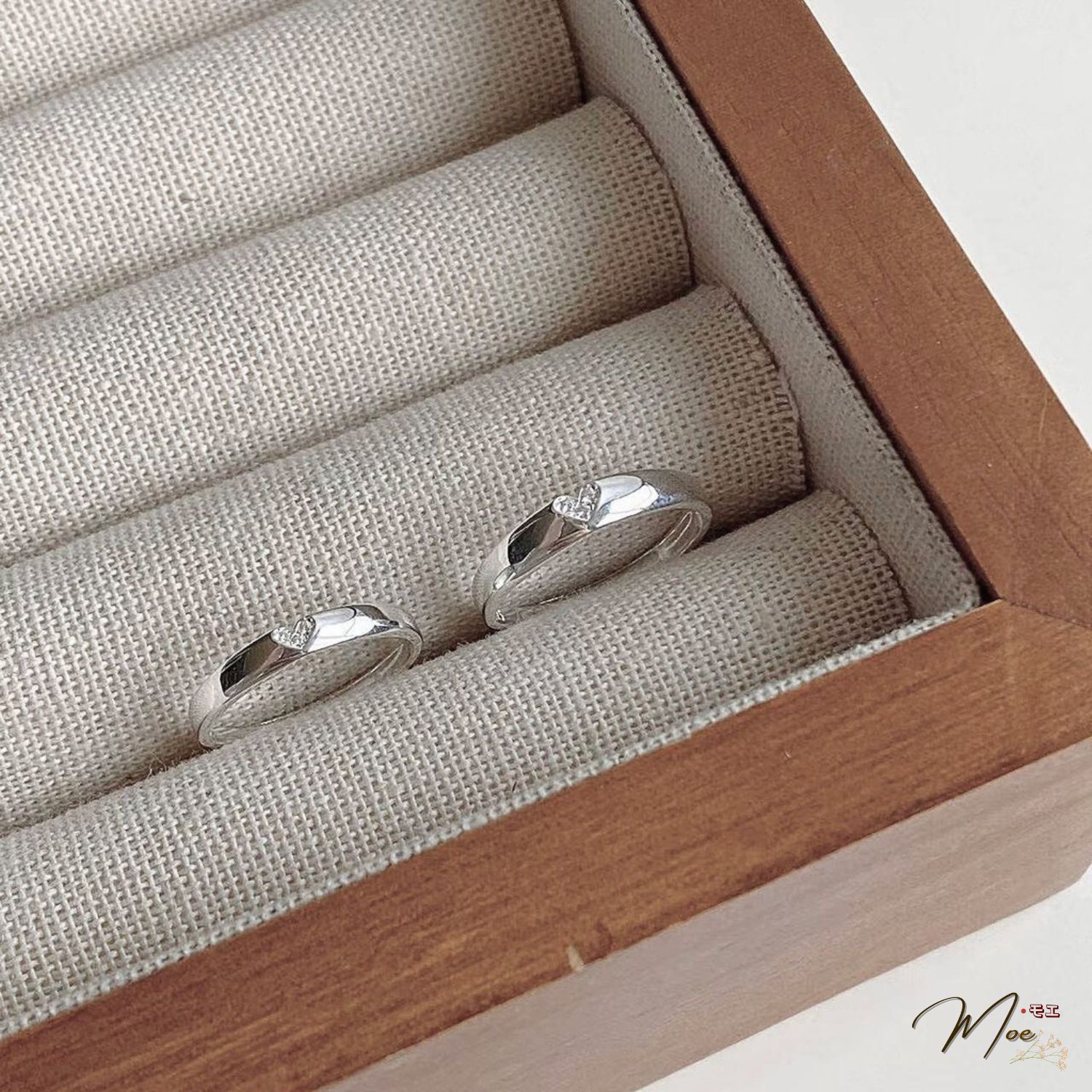 ĐN76 - Nhẫn đôi khuyết trái tim ngọt ngào (freesize)