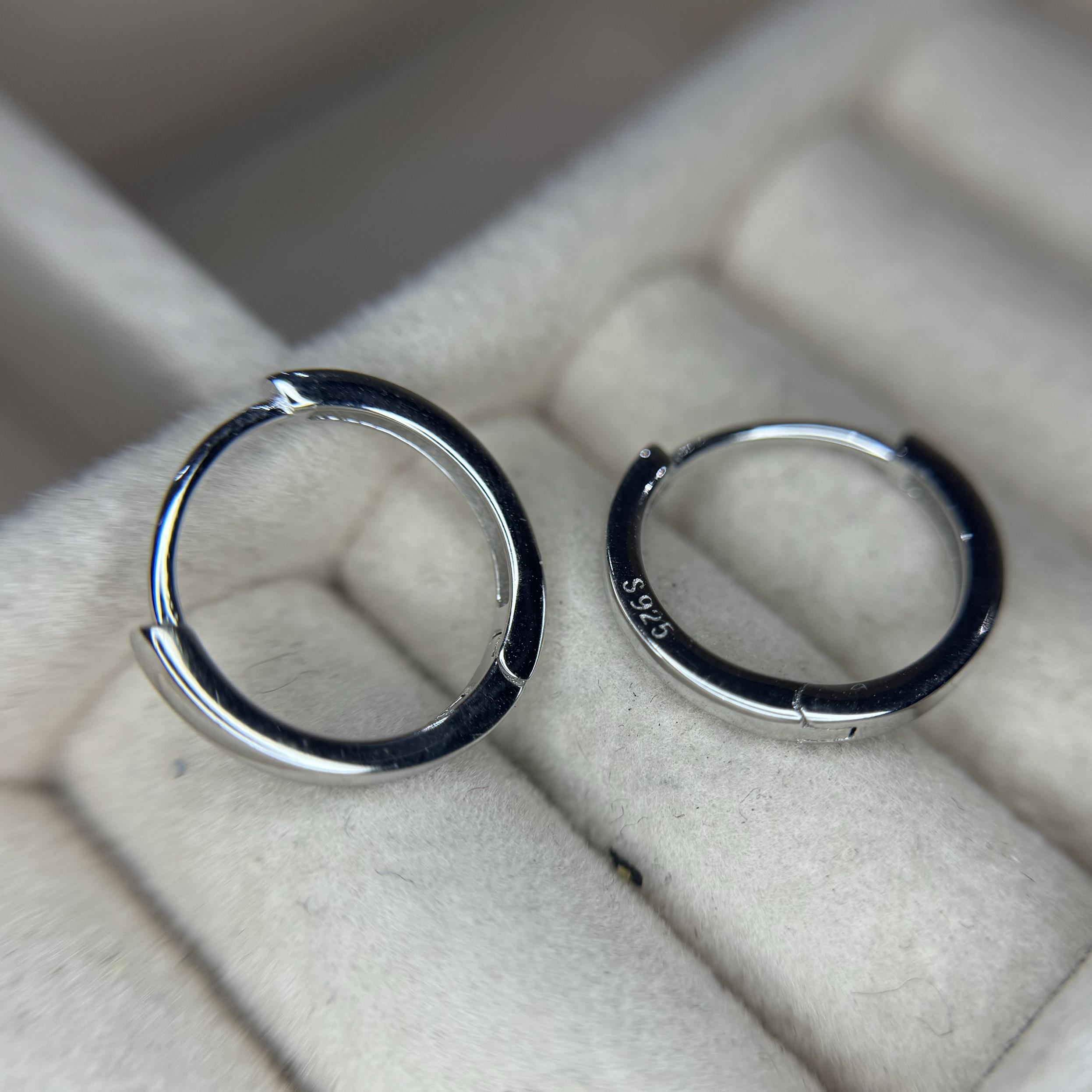 khuyên vòng bạc 925 mạ vàng cao cấp size 14