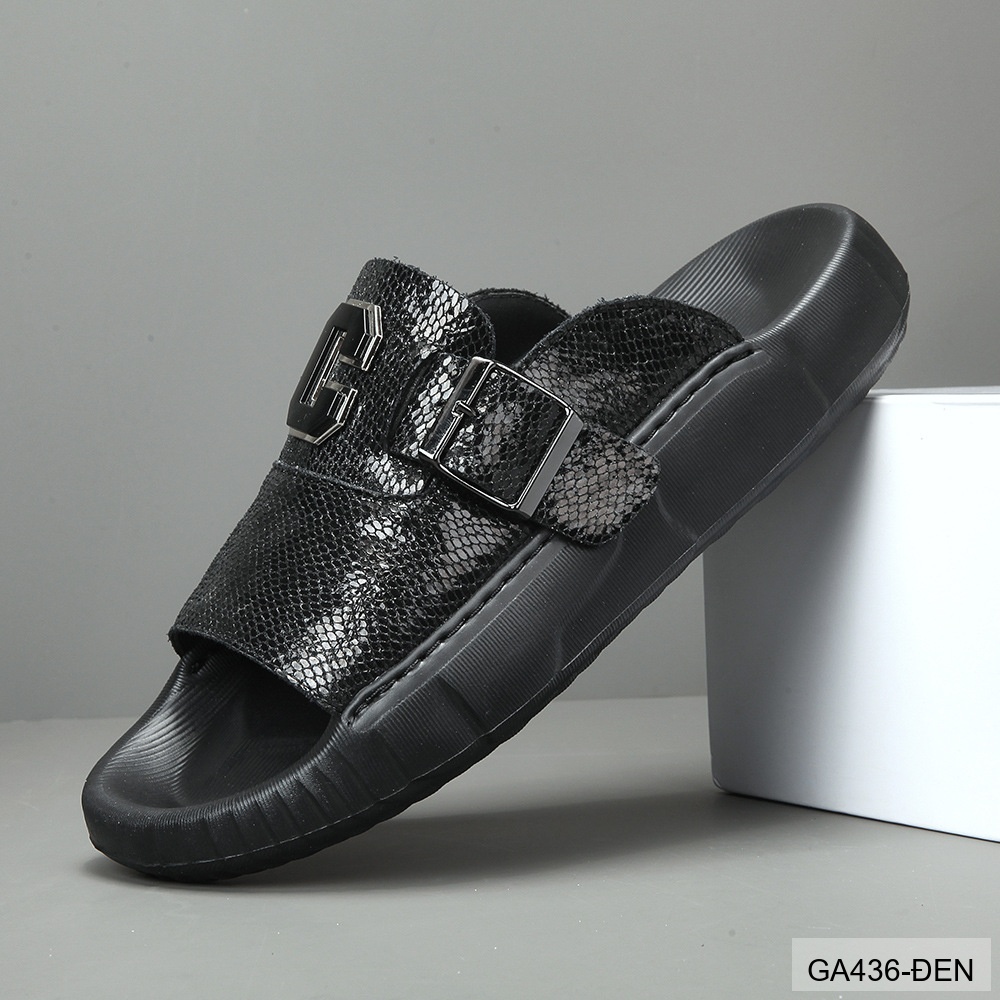 GA436 - Dép xỏ ngón nam thời trang da bò họa tiết rắn đế cao su êm chân_thumbnail_10