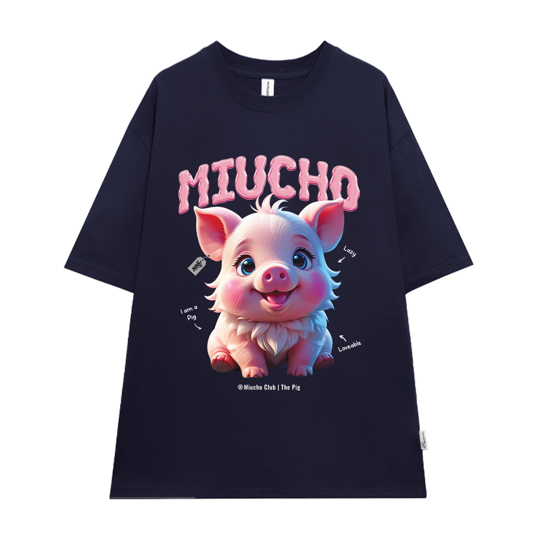 Áo thun form rộng 12 con giáp tuổi Hợi (tuổi heo) ATD1242 Miucho tay ngắn cổ tròn in mix_thumbnail_22