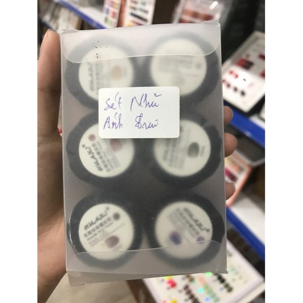 Set sơn gel - 6 màu - nhũ ánh trai - HUAXI