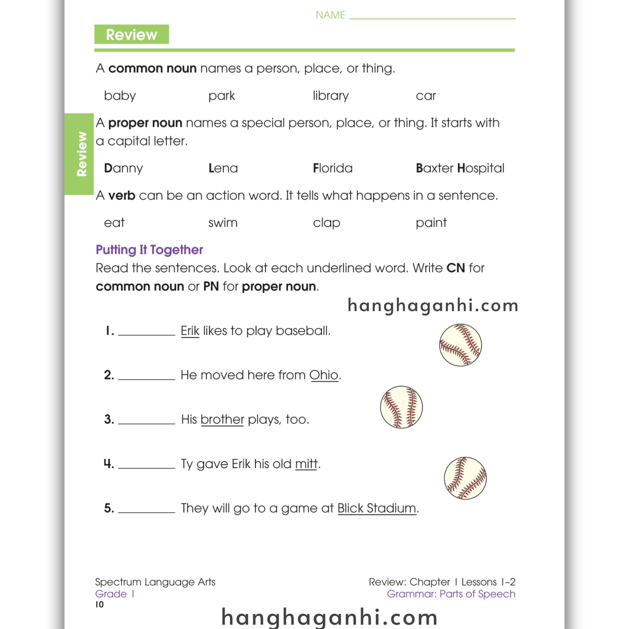 Sách Spectrum Language Arts Workbook Grade 1_thumbnail_12