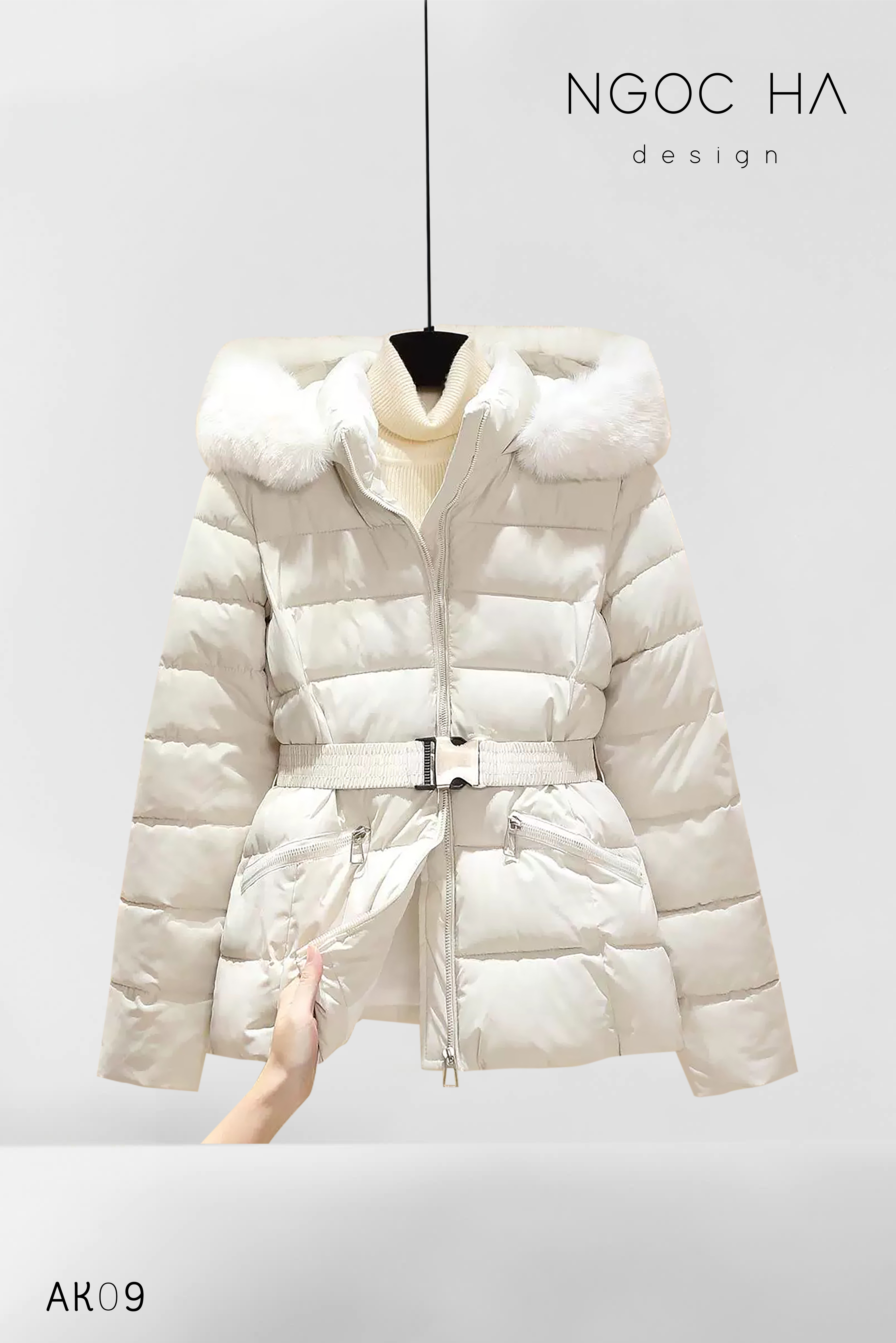 Áo Phao Mũ lông Kèm Đai Eo AK09_thumbnail_7