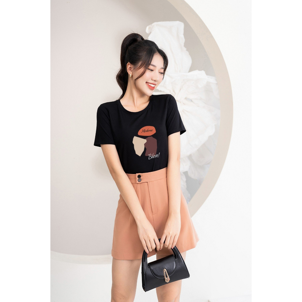 [Form Vừa] Áo phông nữ form vừa in hình chất liệu cotton - Áo thun nữ  chất thun cotton LOZA - VT302224_thumbnail_2