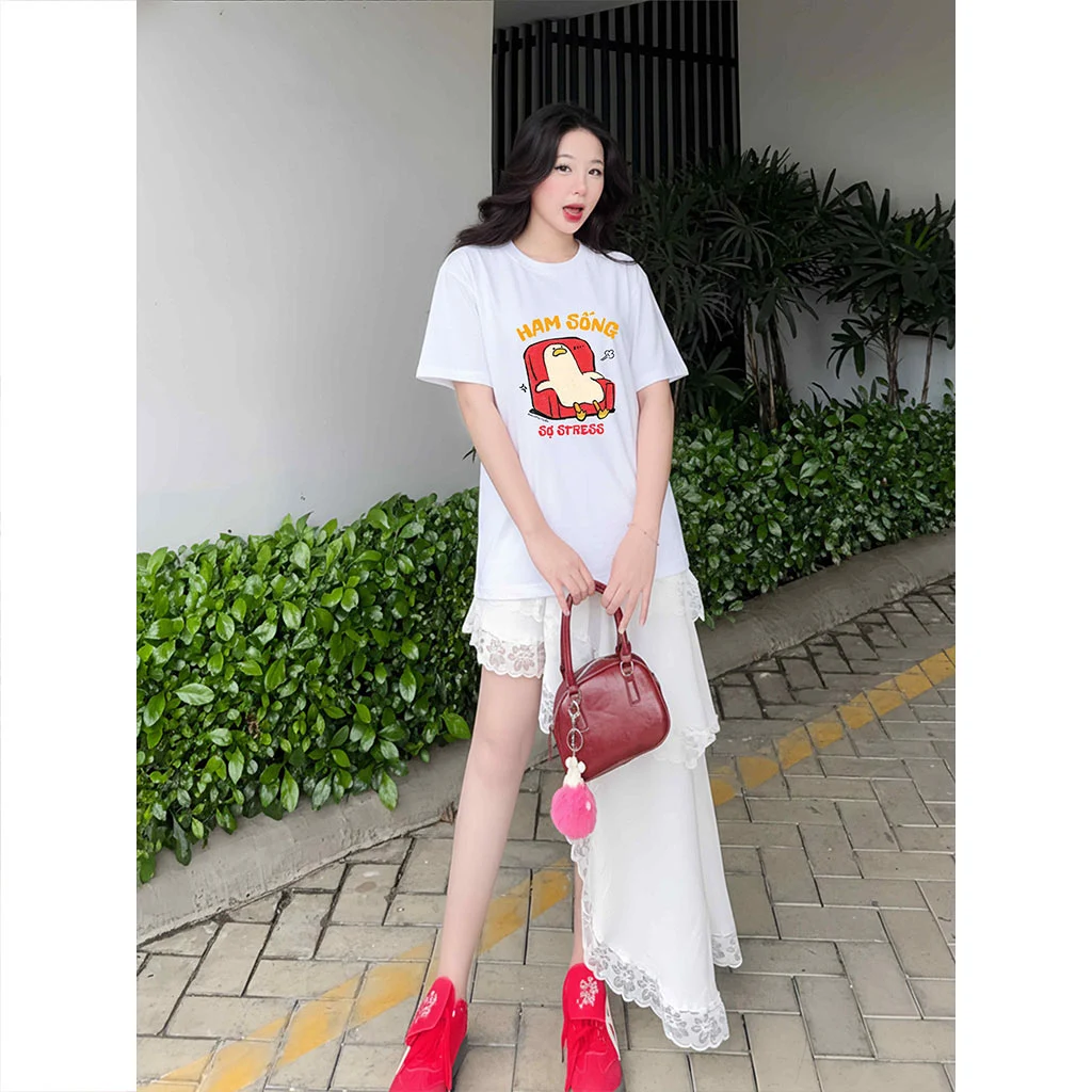 Áo thun boxy nữ Miucho Club chất vải mềm mại thoải mái thoáng mát chữ in mix hài hước 2874_thumbnail_3