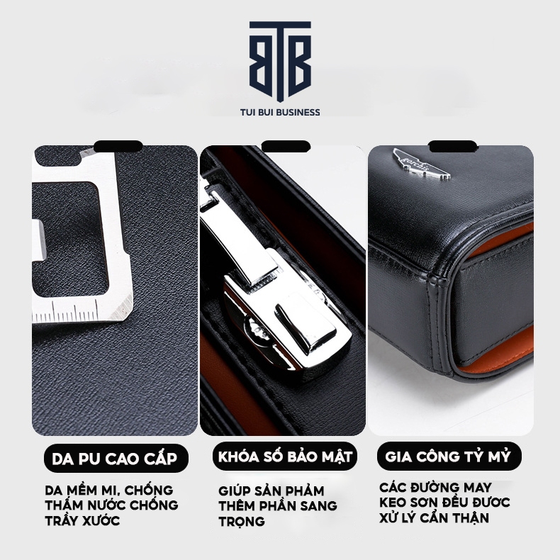 Cặp da nam công sở khóa số bảo mật đựng máy tính laptop 14 inch giấy tờ A4 thương hiệu Gorchis_thumbnail_2