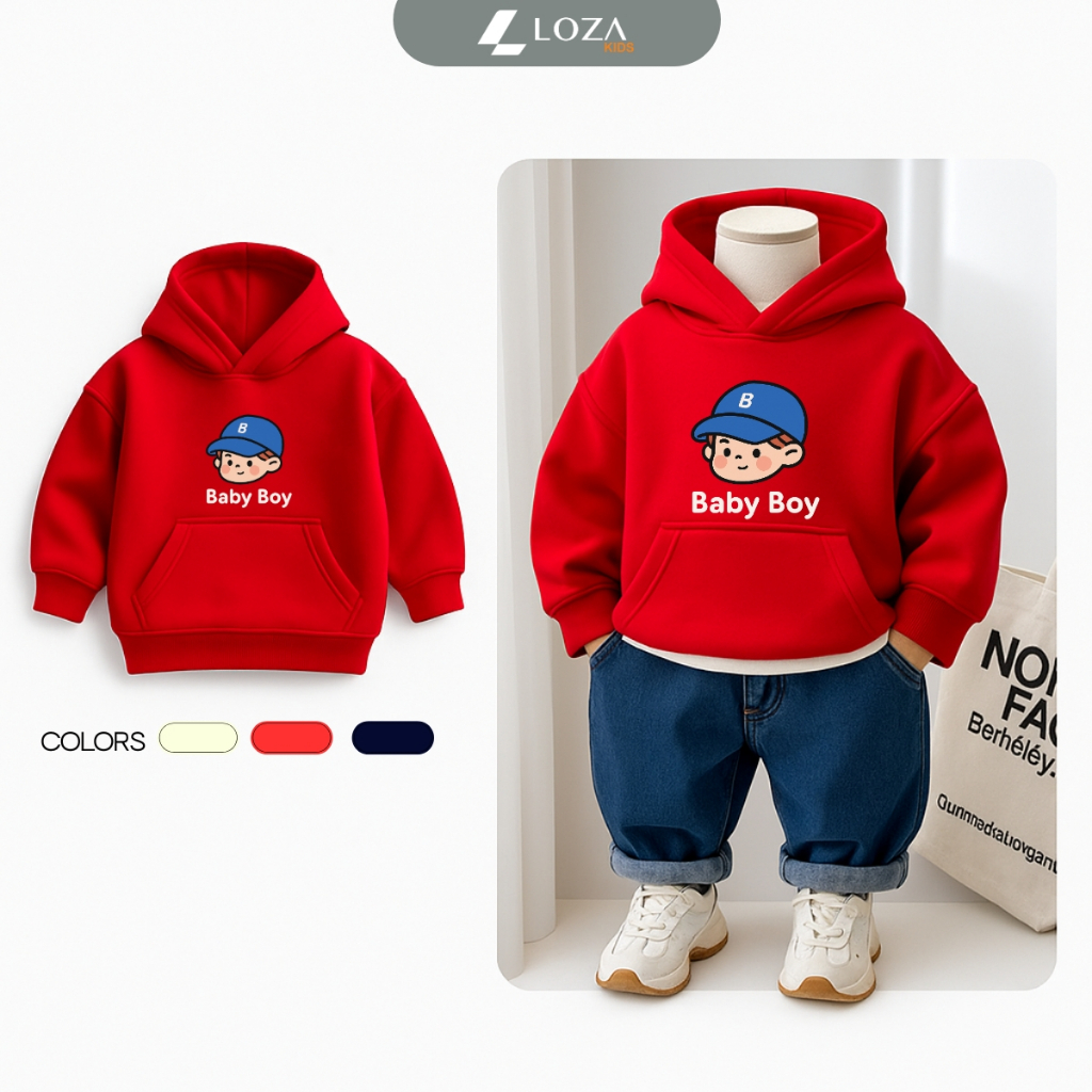 Áo nỉ hoodie bé trai in hình Baby boy - Loza Kids HN3467_thumbnail_1