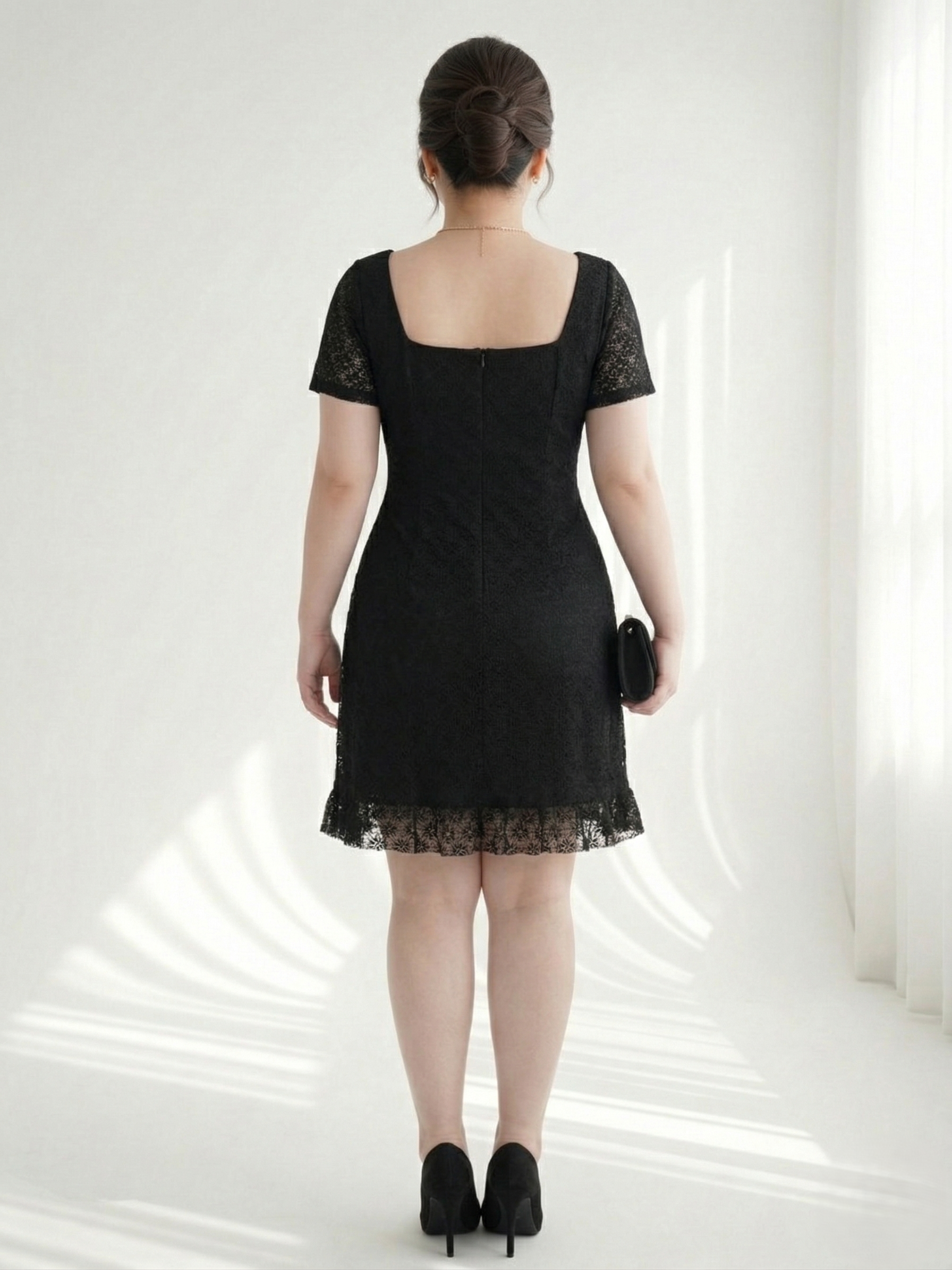 BIGSIZE NỮ- Đầm ren dáng A co giãn dành cho nàng béo từ 55-90kgV-DA211_thumbnail_3