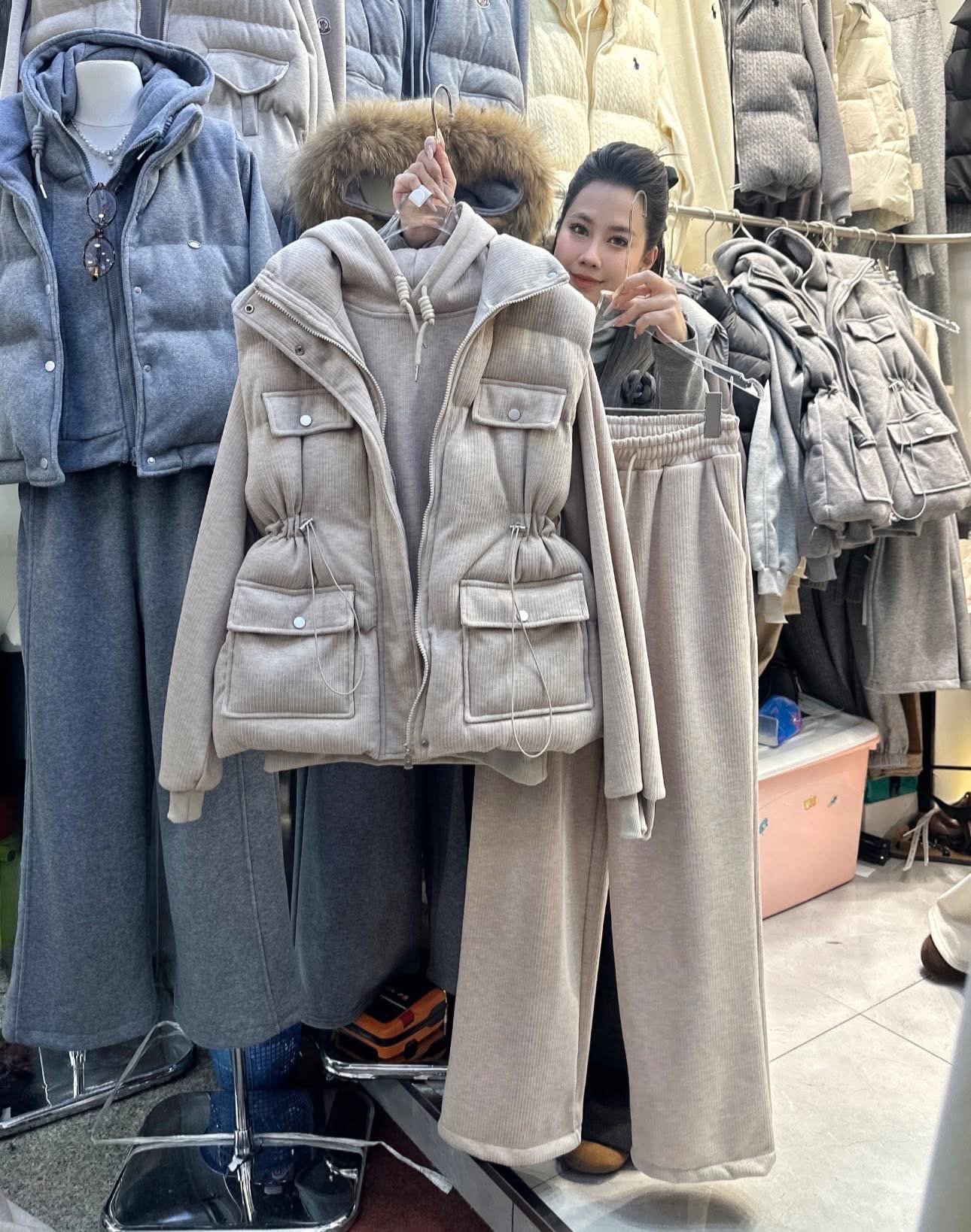 Set bộ aoa gile rút eo - K60