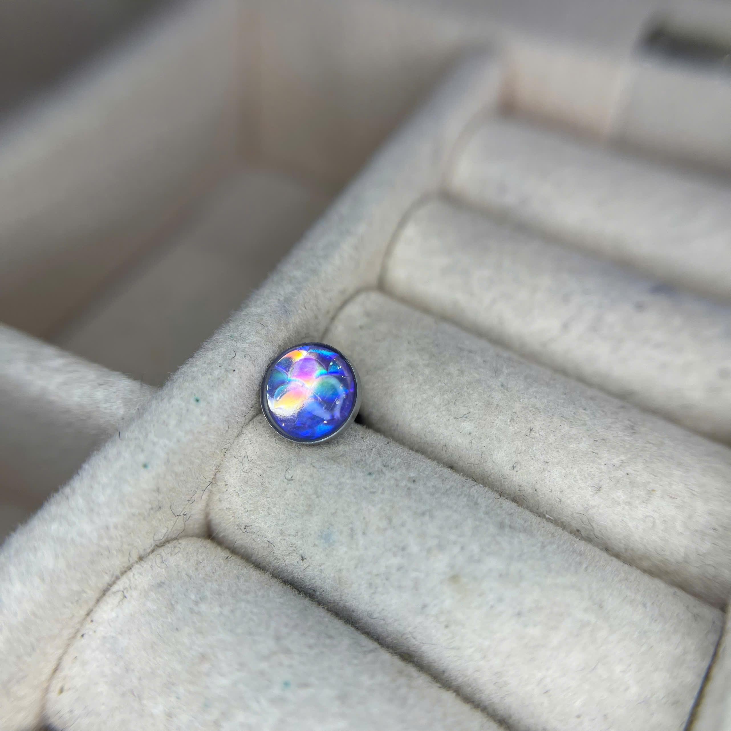 Lưỡi kiểu vây cá tím trong.