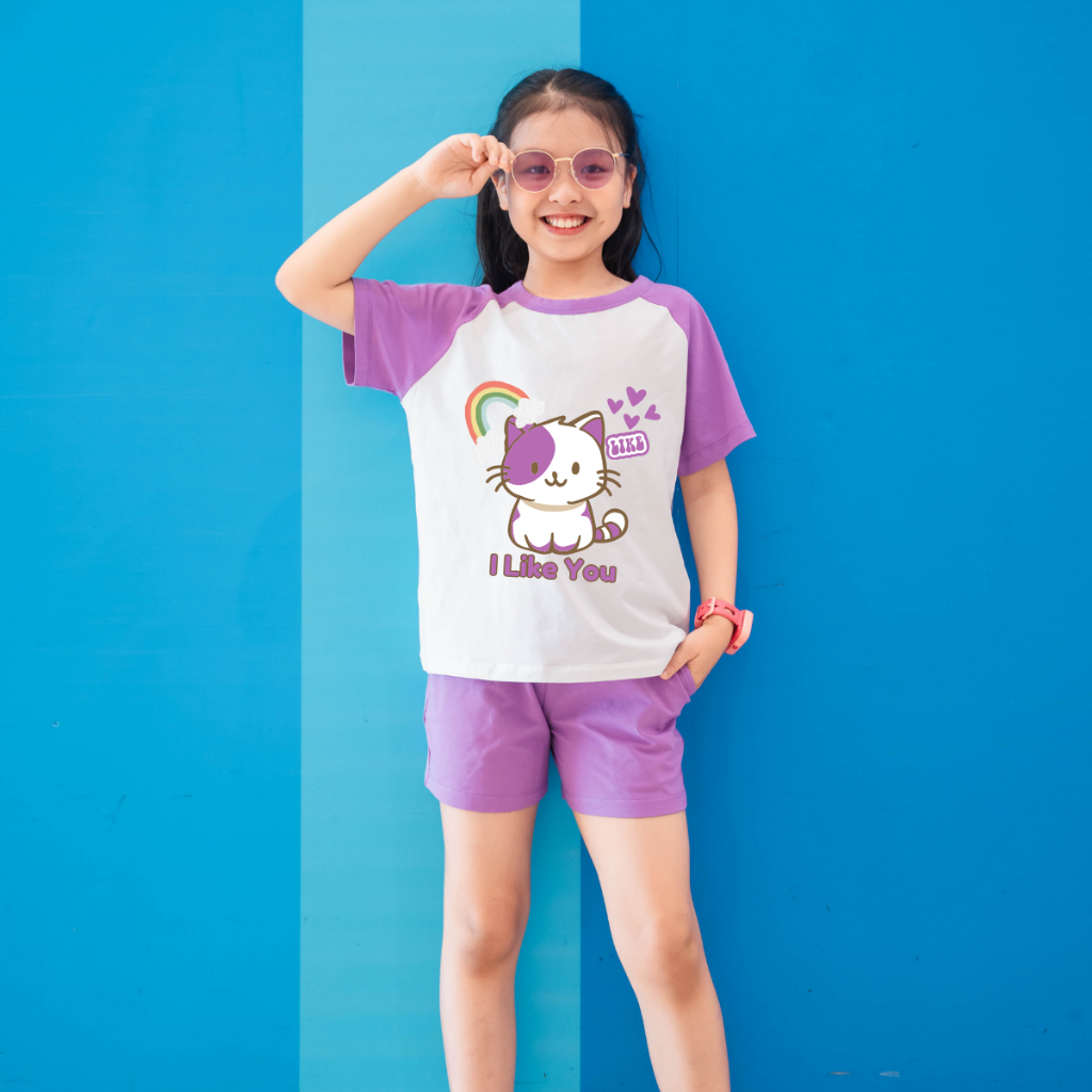 Bộ đồ bé gái in hình nhiều mẫu - Loza Kids G0185